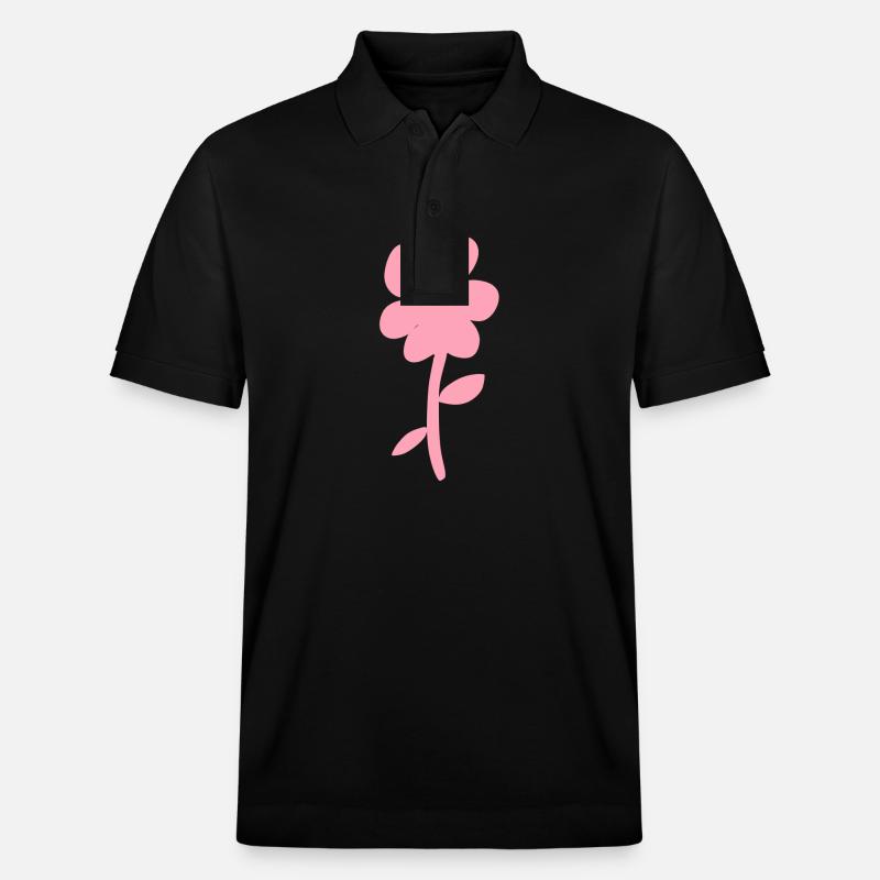 Symbole fleur Nature Plante - Polo PREPSTER bio Stanley/Stella Unisexe - noir