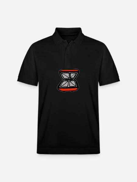 Sandwich Toaster Snack Toast Bread - Stanley/Stella Unisex Organic Polo Shirt PREPSTER - black