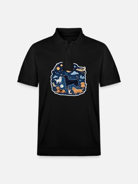 Chiens sous les étoiles - Polo PREPSTER bio Stanley/Stella Unisexe - noir