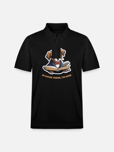 Canine Wisdom - Stanley/Stella Unisex Organic Polo Shirt PREPSTER - black