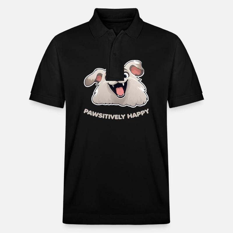 Glück Hündchen - Stanley/Stella Unisex Bio-Poloshirt PREPSTER - Schwarz