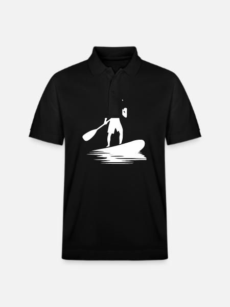 Stand Up Paddling and Board Paddle Training - Stanley/Stella Unisex Organic Polo Shirt PREPSTER - black