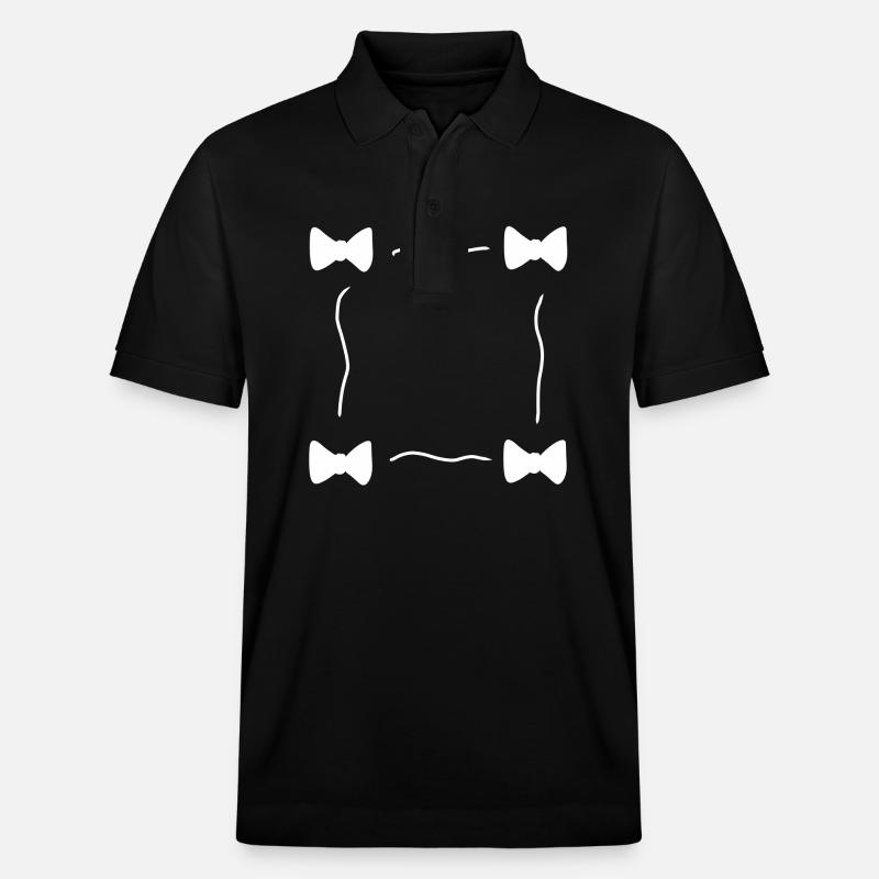 Four Loops Loop Symbol Frame - Stanley/Stella Unisex Organic Polo Shirt PREPSTER - black
