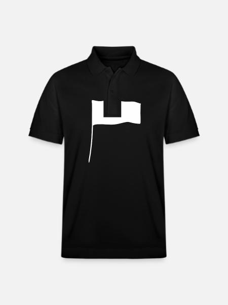 Flag Shape Icon - Stanley/Stella Unisex Organic Polo Shirt PREPSTER - black