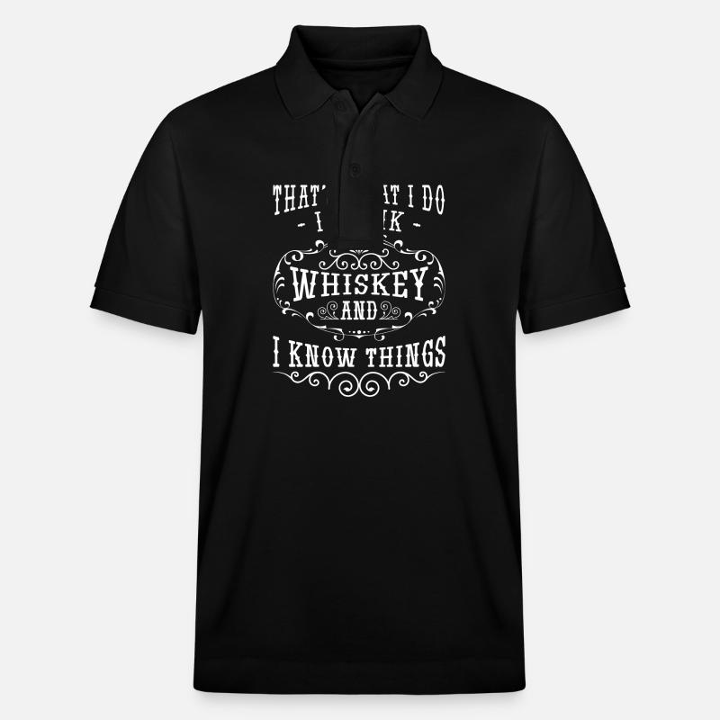 Rum Flasche Trinker Feiern - Stanley/Stella Unisex Bio-Poloshirt PREPSTER - Schwarz