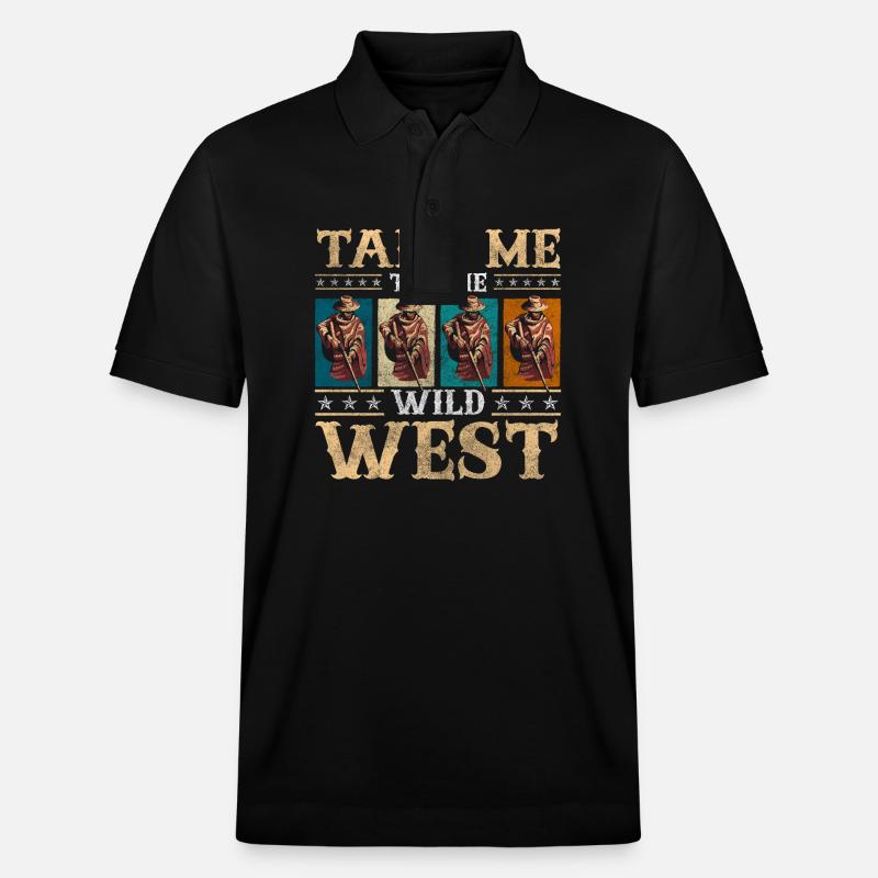 Western Liberty Rodeo Texas - Polo PREPSTER bio Stanley/Stella Unisexe - noir