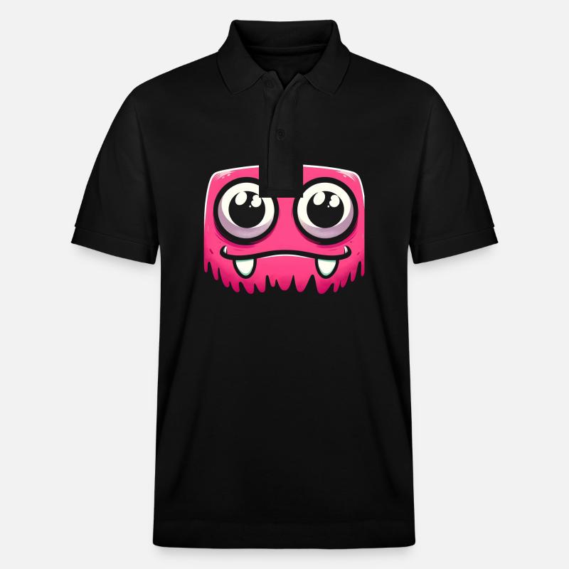 yap face Monster - Polo PREPSTER bio Stanley/Stella Unisexe - noir