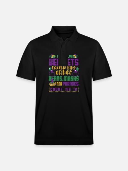 Mardi Gras Party Event - Stanley/Stella Unisex Organic Polo Shirt PREPSTER - black
