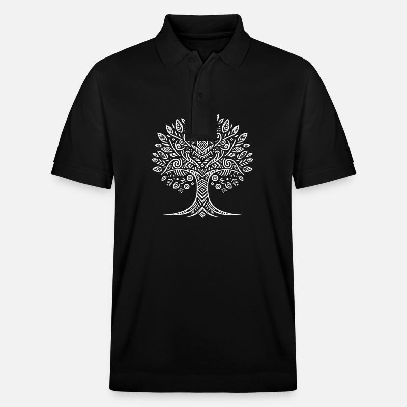 Yggdrasil Tribal Baum - Stanley/Stella Unisex Bio-Poloshirt PREPSTER - Schwarz