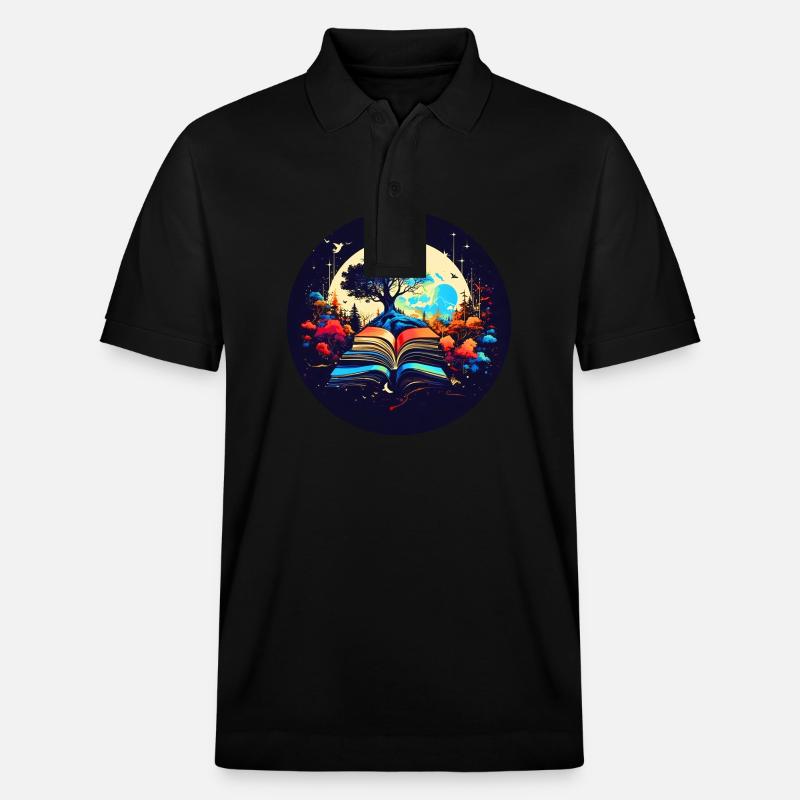 Verträumtes Leseerlebnis - Stanley/Stella Unisex Bio-Poloshirt PREPSTER - Schwarz