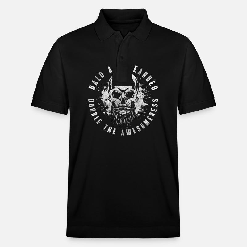 Haarlos Alter Platte Männerproblem - Stanley/Stella Unisex Bio-Poloshirt PREPSTER - Schwarz