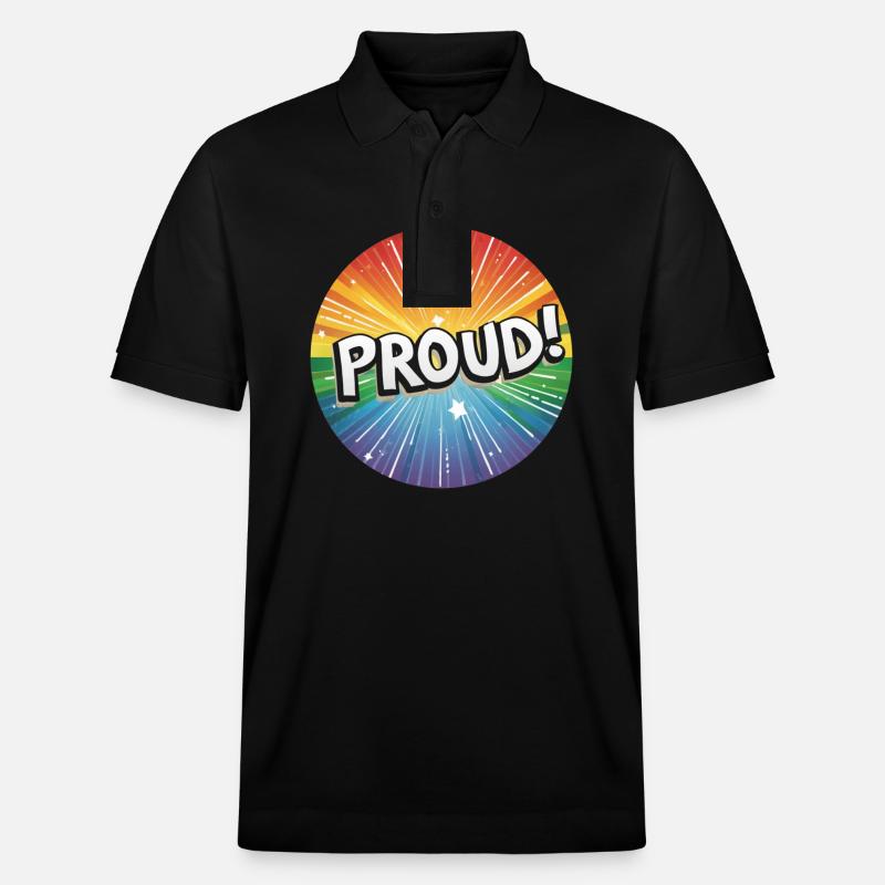 LGBTQ Proud - Stanley/Stella Unisex Bio-Poloshirt PREPSTER - Schwarz