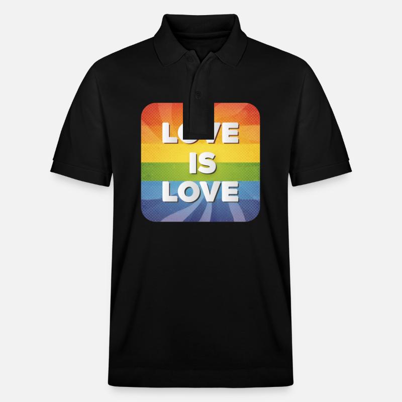 LGBTQ L’amour, c’est l’amour - Polo PREPSTER bio Stanley/Stella Unisexe - noir