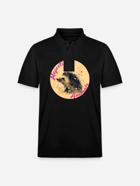 Animaux majestueux : Petit hérisson mignon - Polo PREPSTER bio Stanley/Stella Unisexe - noir