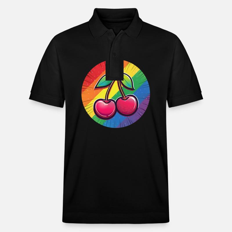 LGBTQ Kirsche - Stanley/Stella Unisex Bio-Poloshirt PREPSTER - Schwarz