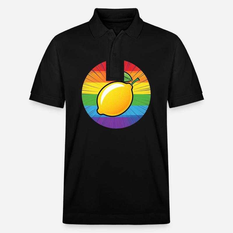 LGBTQ Zitrone Limette - Stanley/Stella Unisex Bio-Poloshirt PREPSTER - Schwarz