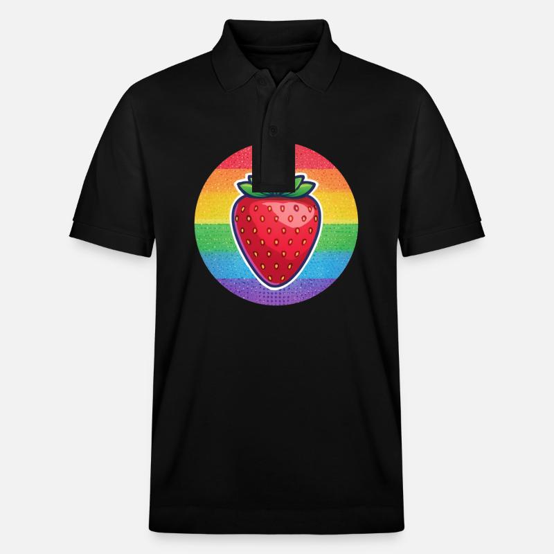 LGBTQ Erdbeere - Stanley/Stella Unisex Bio-Poloshirt PREPSTER - Schwarz