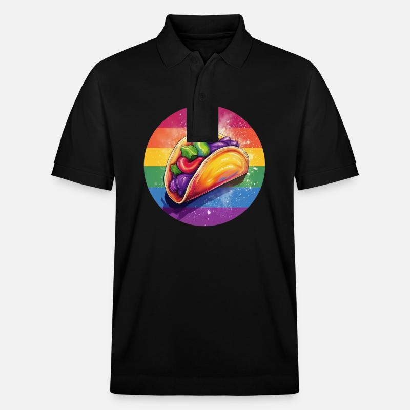 LGBTQ Taco - Polo PREPSTER bio Stanley/Stella Unisexe - noir