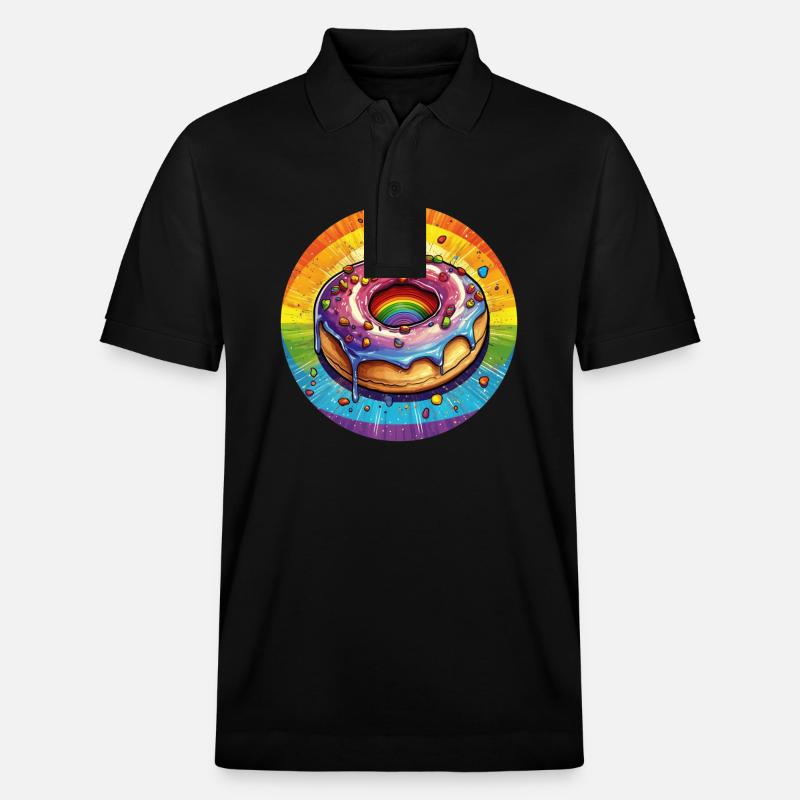 LGBTQ Donut - Stanley/Stella Unisex Bio-Poloshirt PREPSTER - Schwarz