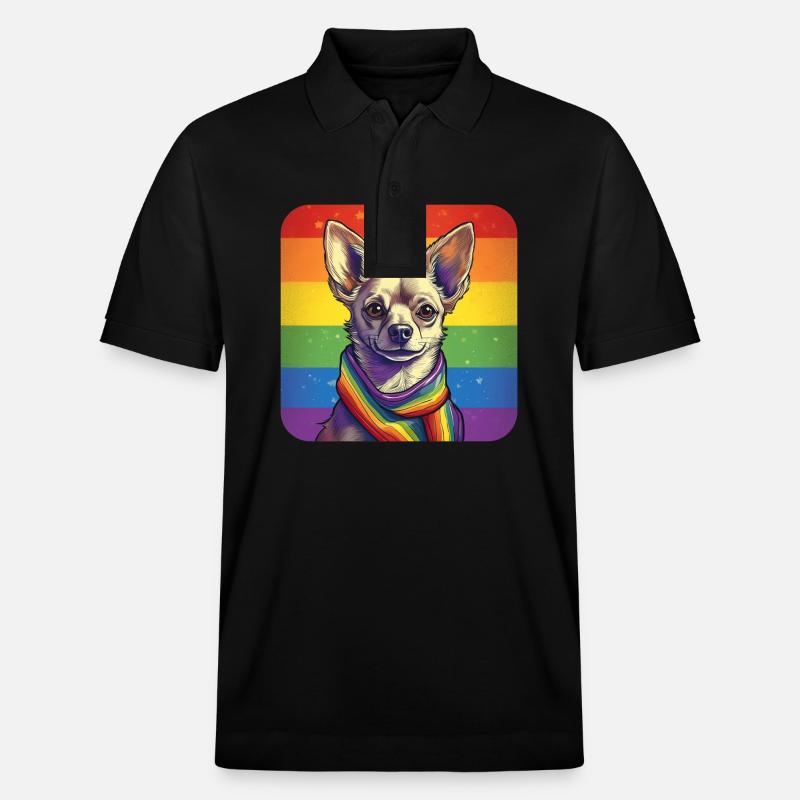 LGBTQ Chihuahua - Polo PREPSTER bio Stanley/Stella Unisexe - noir