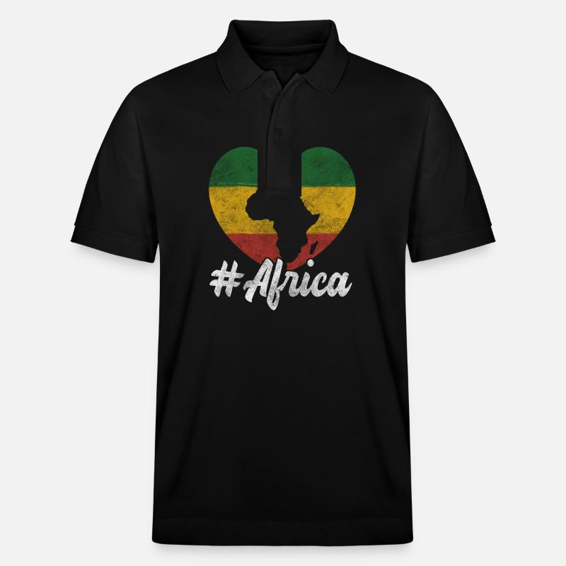 Afrique Nature Africains - Polo PREPSTER bio Stanley/Stella Unisexe - noir