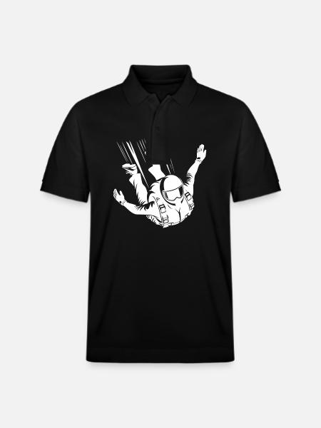 Skydiving Cool Skydiving Jump - Stanley/Stella Unisex Organic Polo Shirt PREPSTER - black