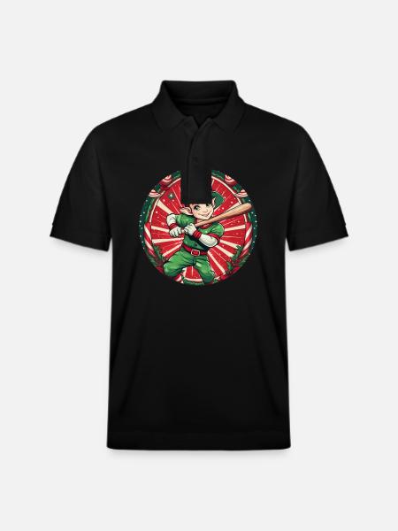 Christmas Elf Baseball - Stanley/Stella Unisex Organic Polo Shirt PREPSTER - black