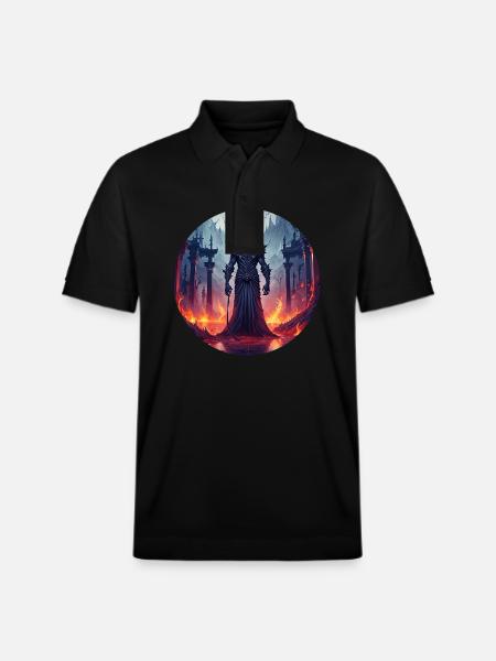 Gruseliges Halloween-partykostüm Dämon - Stanley/Stella Unisex Organic Polo Shirt PREPSTER - black