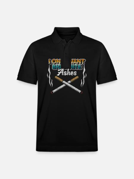 Smokers Cigarettes Hemp Glow Sticks - Stanley/Stella Unisex Organic Polo Shirt PREPSTER - black