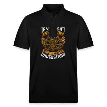 Spider web terrarium - Stanley/Stella Unisex Organic Polo Shirt PREPSTER - black - Front - Roxy (174cm) & Andy (188cm)
