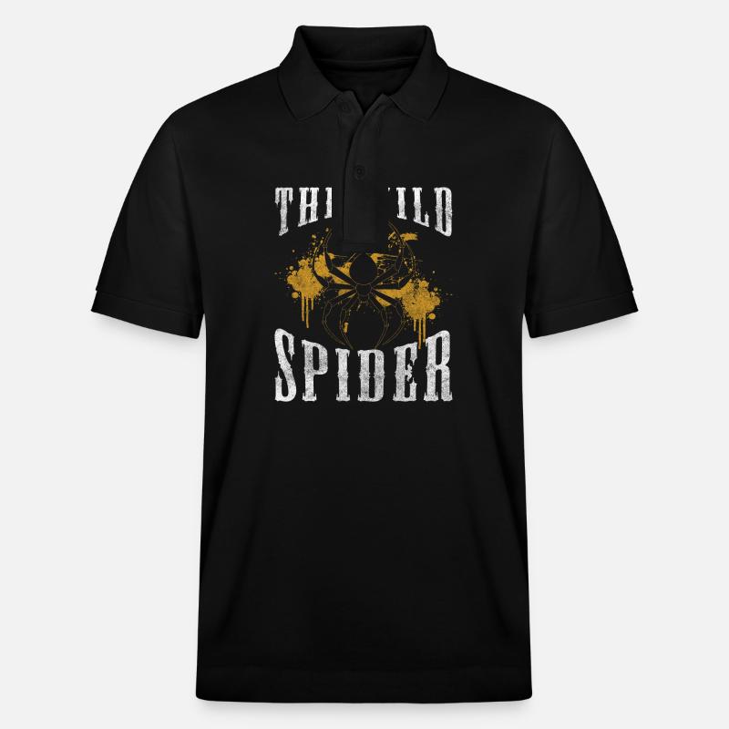 Toile d’araignée, arachnides, poison, peur - Polo PREPSTER bio Stanley/Stella Unisexe - noir
