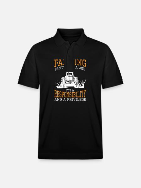 Bauer Farmer Protest - Stanley/Stella Unisex Organic Polo Shirt PREPSTER - black