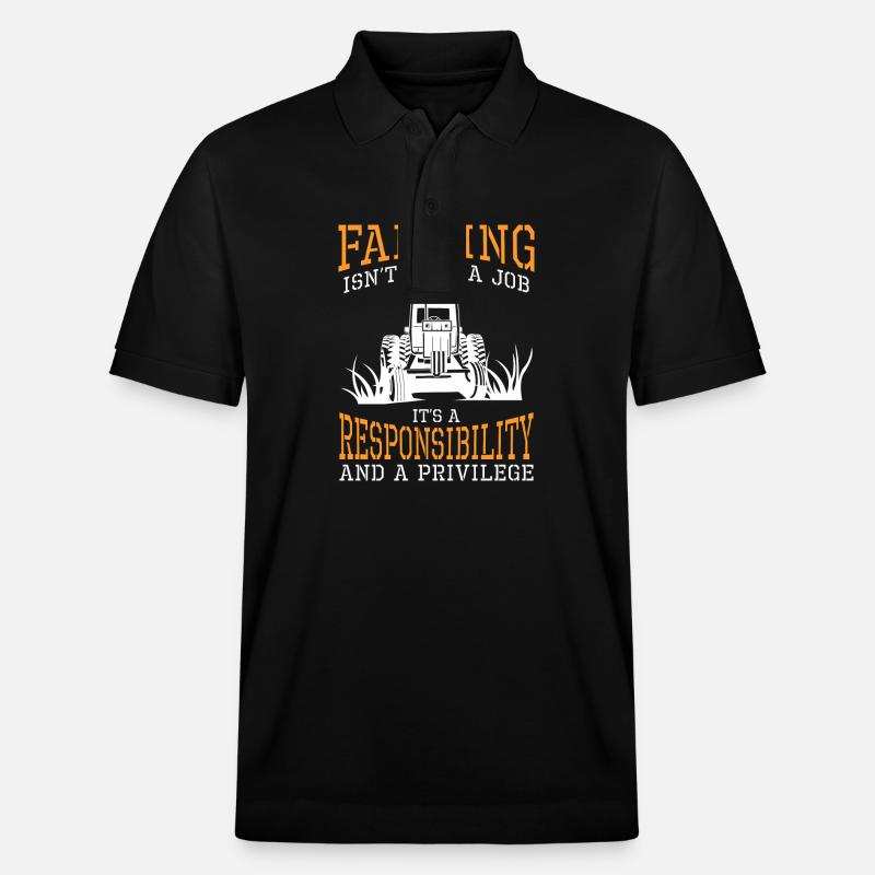 Bauer Farmer Protest - Stanley/Stella Unisex Bio-Poloshirt PREPSTER - Schwarz