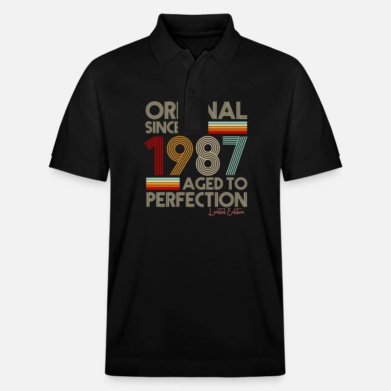 1987 - Polo PREPSTER bio Stanley/Stella Unisexe - noir