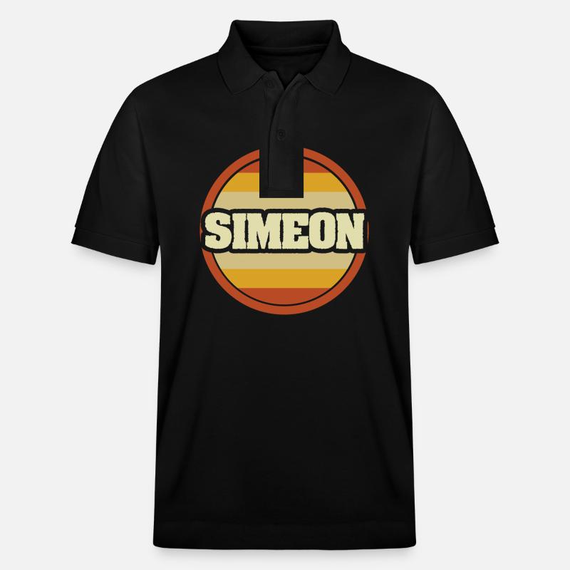 Prénom Siméon - Polo PREPSTER bio Stanley/Stella Unisexe - noir