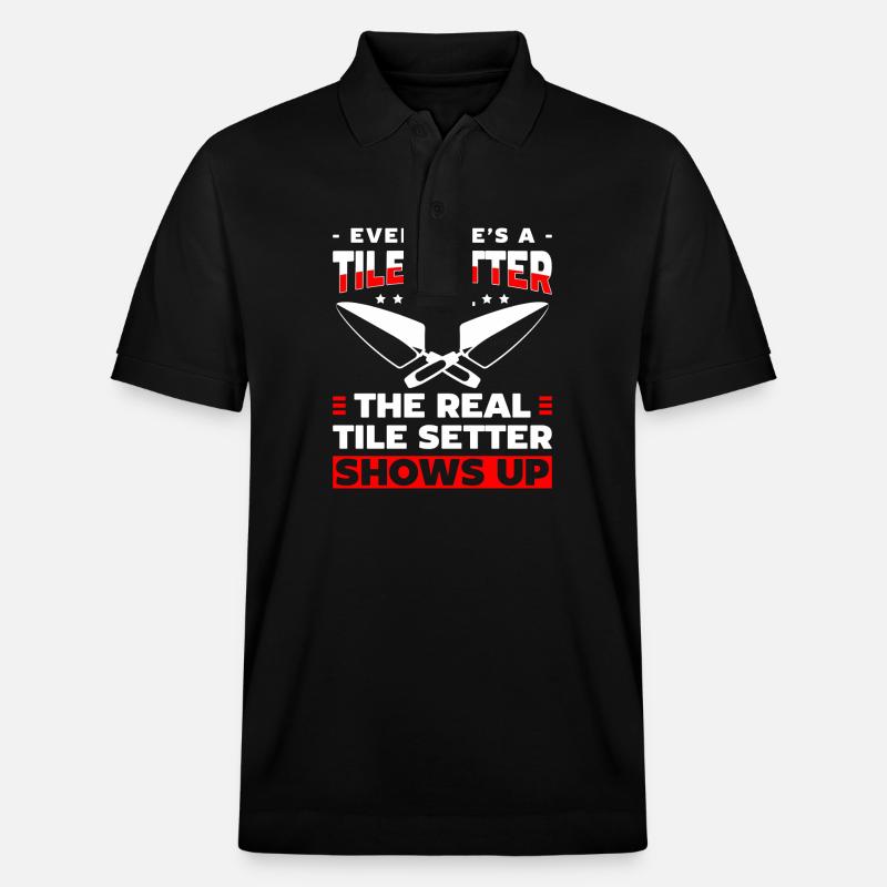 Tiler Construction Worker Ceramics - Stanley/Stella Unisex Organic Polo Shirt PREPSTER - black