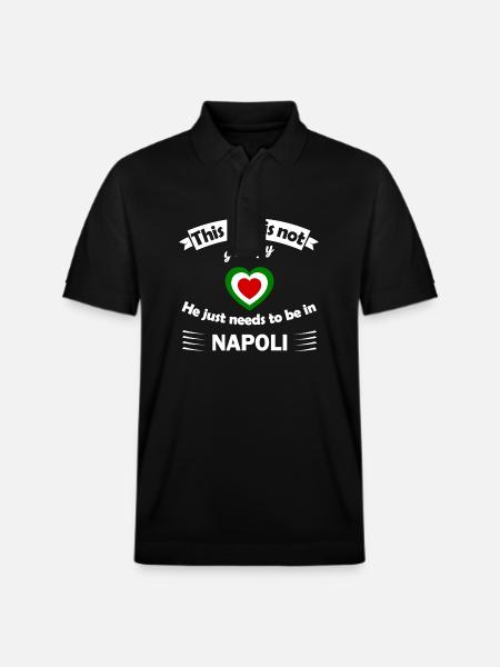 Homesick for Naples - Stanley/Stella Unisex Organic Polo Shirt PREPSTER - black
