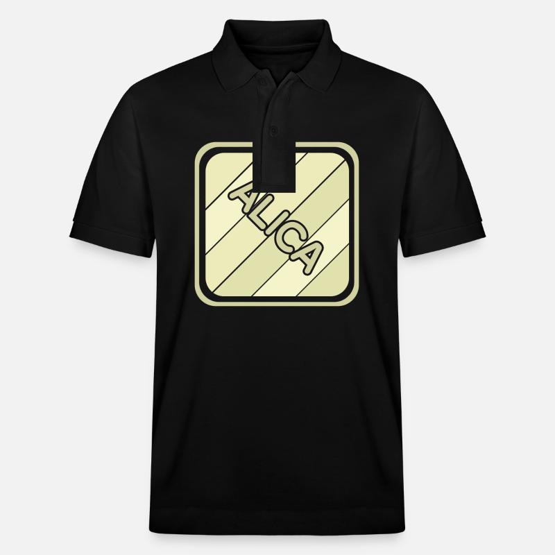 Mädchenname Alica - Stanley/Stella Unisex Bio-Poloshirt PREPSTER - Schwarz