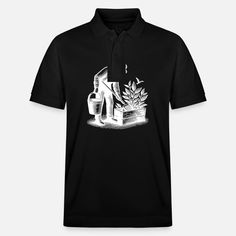Hobbygärtner bei Gartenarbeit - Stanley/Stella Unisex Bio-Poloshirt PREPSTER - Schwarz