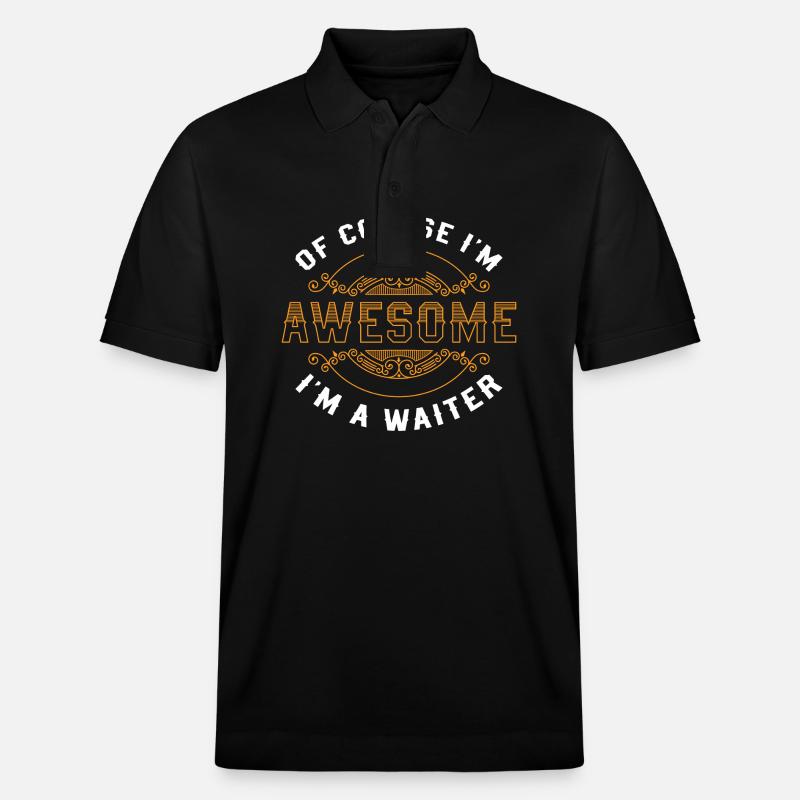 Serveuse Pub Table de pourboire - Polo PREPSTER bio Stanley/Stella Unisexe - noir