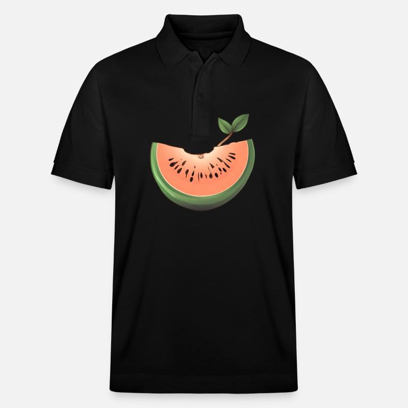 Pastèque, Melon, Fruit, Fruit - Polo PREPSTER bio Stanley/Stella Unisexe - noir