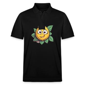 Citron, agrumes, fruits - Polo PREPSTER bio Stanley/Stella Unisexe - noir - Devant - Roxy (174cm) & Andy (188cm)