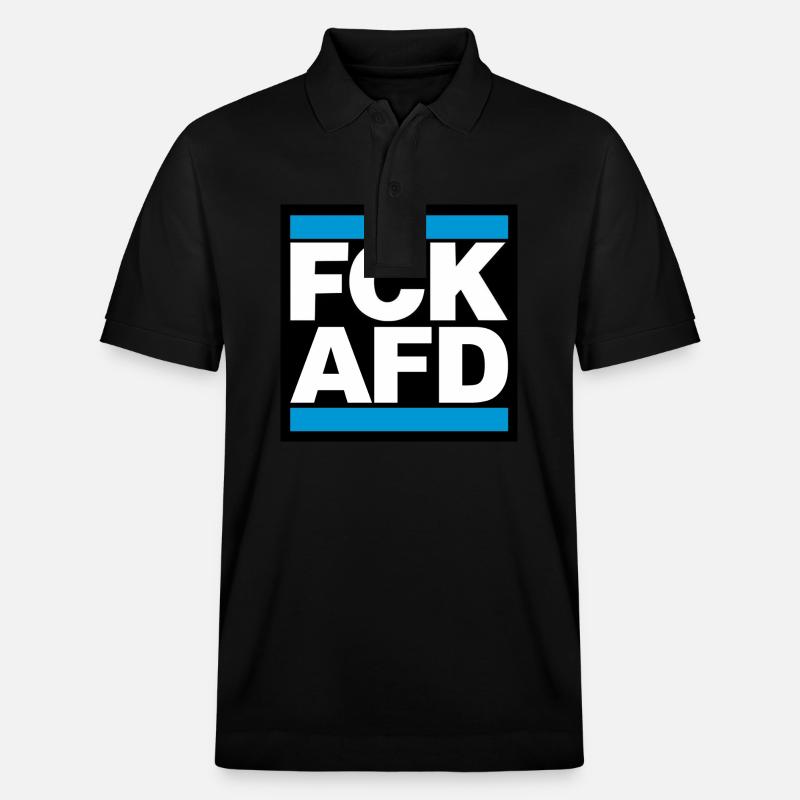 FCK AFD blue capitals - Stanley/Stella Unisex Bio-Poloshirt PREPSTER - Schwarz