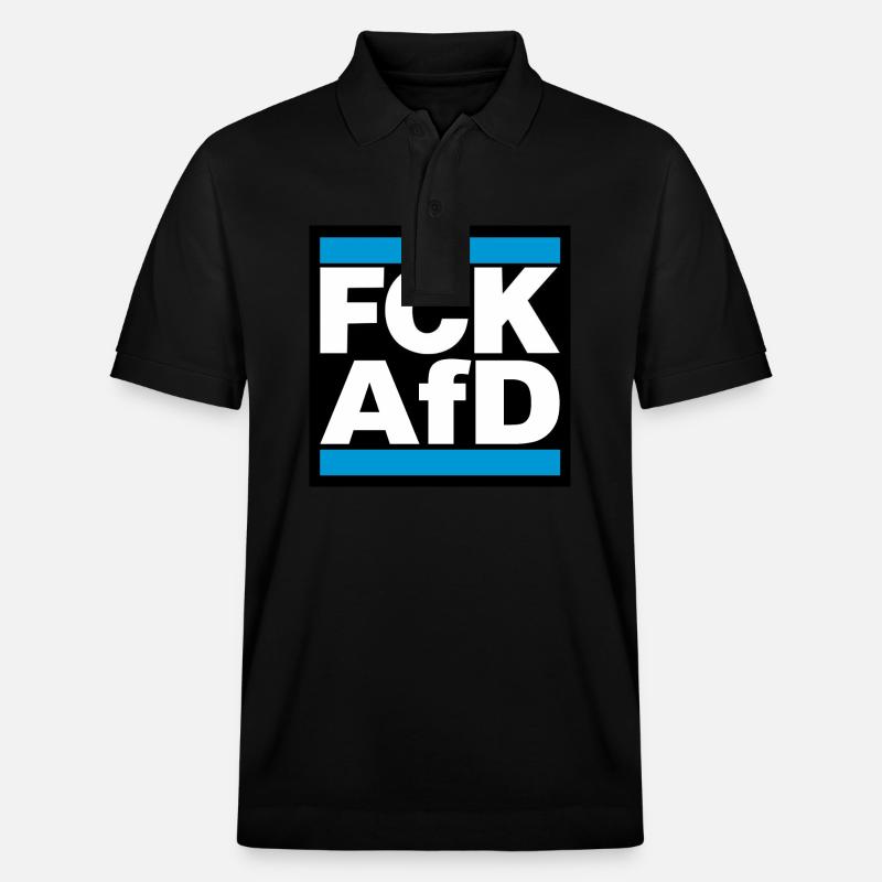 FCK AfD blue - Stanley/Stella Unisex Bio-Poloshirt PREPSTER - Schwarz