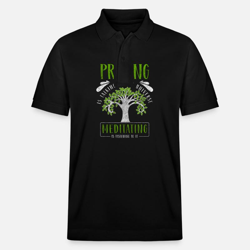Méditation Pleine conscience Taoïsme - Polo PREPSTER bio Stanley/Stella Unisexe - noir