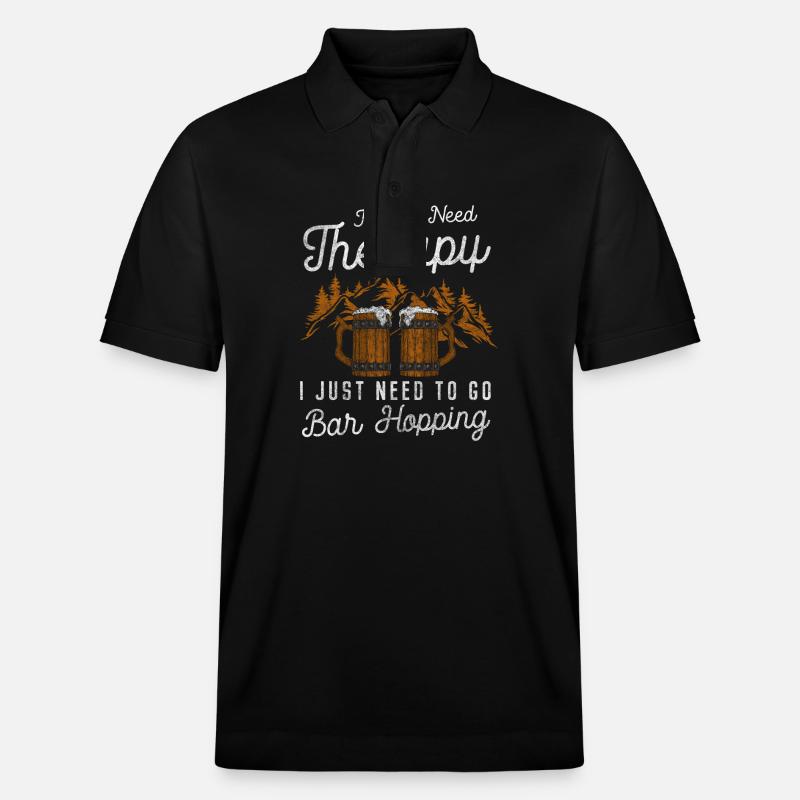 Barhopping Nachtleben Männerabend Abfeiern - Stanley/Stella Unisex Bio-Poloshirt PREPSTER - Schwarz