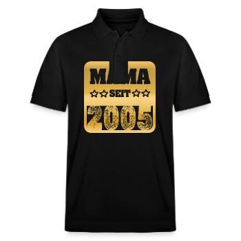 Mother 2005 - Stanley/Stella Unisex Organic Polo Shirt PREPSTER - black - Front - Roxy (174cm) & Andy (188cm)