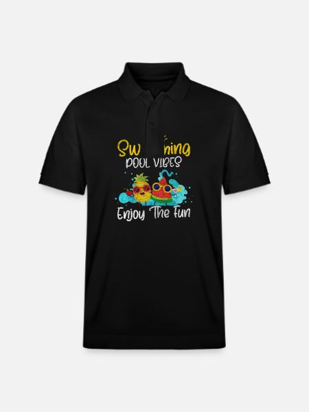 Swimmers Athletes - Stanley/Stella Unisex Organic Polo Shirt PREPSTER - black