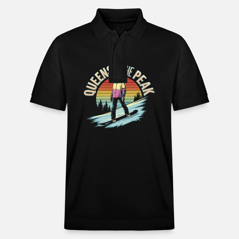 Reines du Pic - Snowboard Art - Polo PREPSTER bio Stanley/Stella Unisexe - noir
