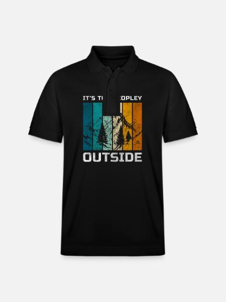 Antisocial Shy Humor Withdrawn - Stanley/Stella Unisex Organic Polo Shirt PREPSTER - black
